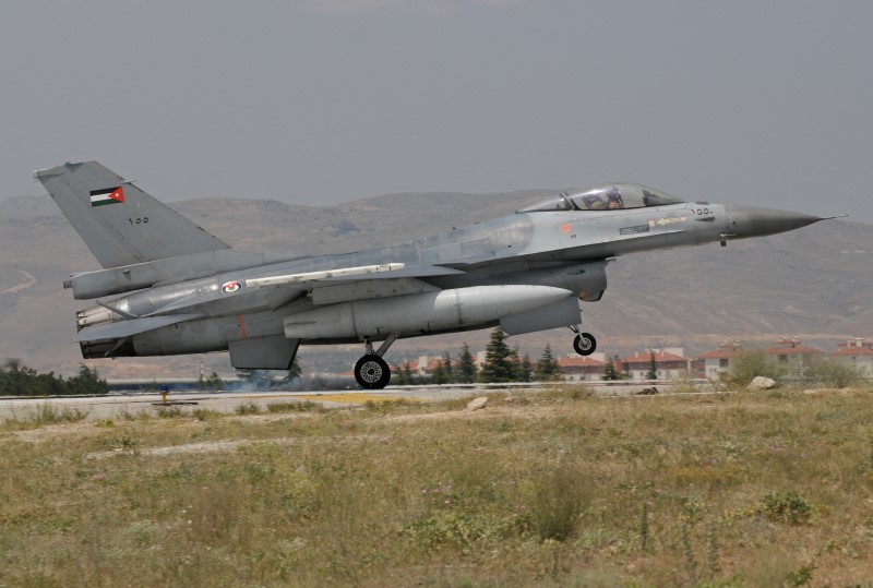 Photo 48.JPG - An F-16AM of the RJAF landing after morning mission